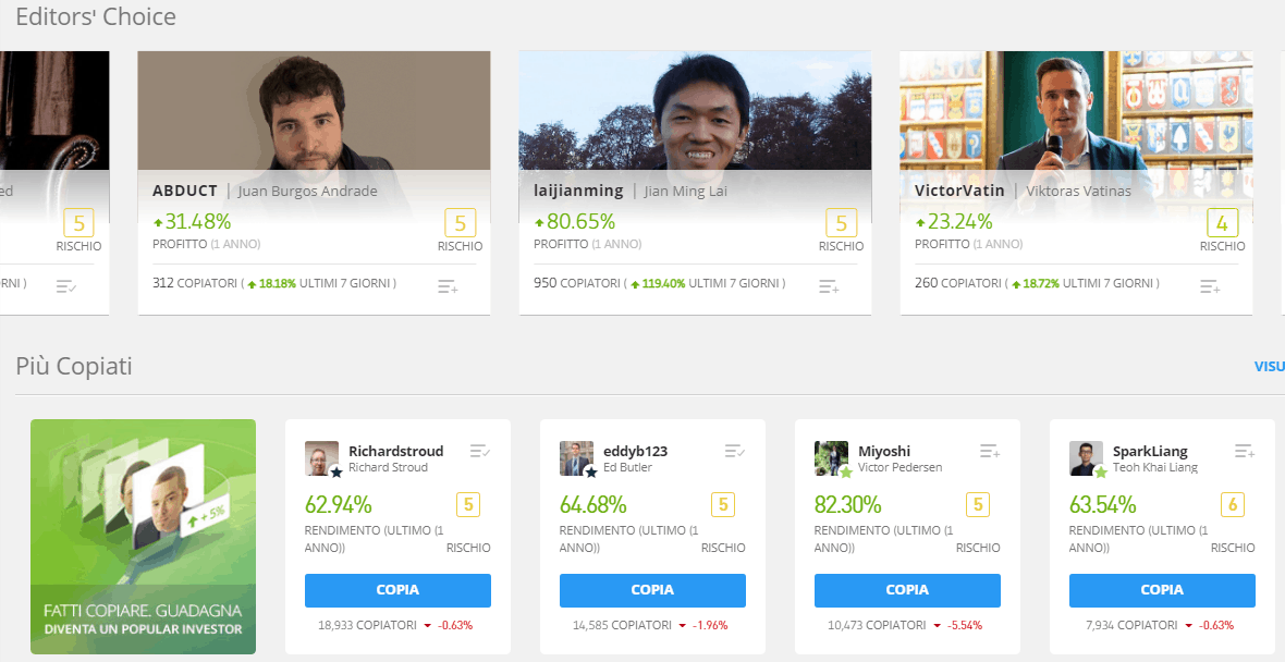 etoro - miglior conto trading