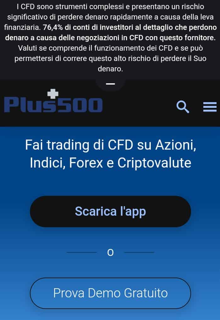 plus500 - miglior conto trading