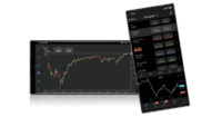 Strumenti grafici trading Plus500, multicharts & dark mode